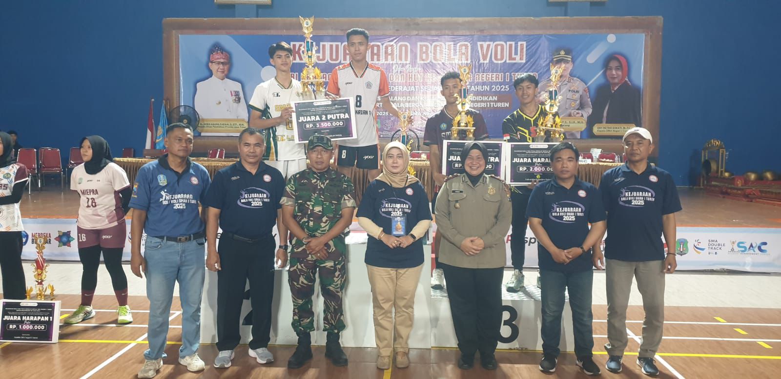 Kapolsek Turen Hadiri Penutupan Final Bola Voli SMA/SMK se-Jawa Bali
